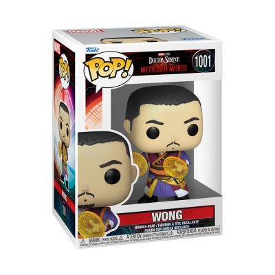 Boneco Funko Pop! Wong de Doctor Strange Multiverse of Madness na caixa
