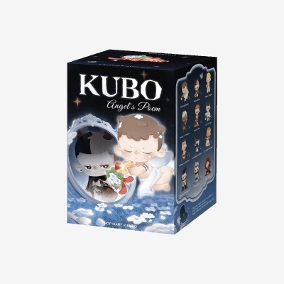 Caixa KUBO Angels Poem com arte de anjo e figura sombria num espelho