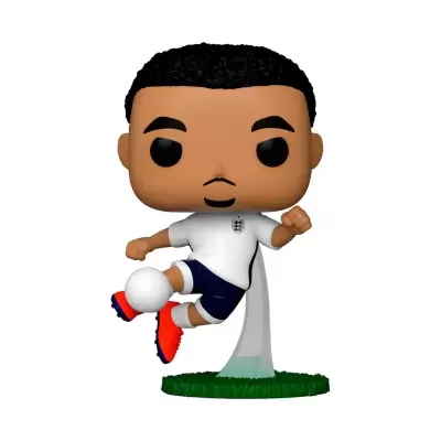 Figura Funko Pop de jogador de futebol a chutar a bola