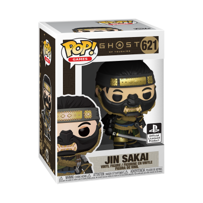Figura de vinil Jin Saka do Ghost of Tsushima na caixa POP!