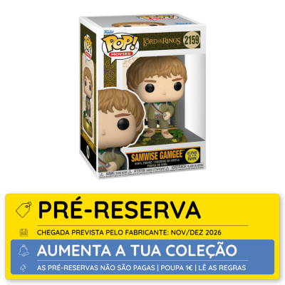 Funko Pop Samwise Gamgee Lord of the Rings, vinil em caixa de coleção