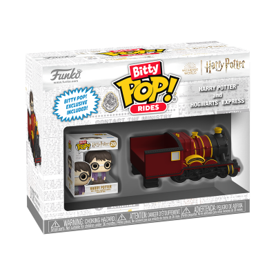 Pack Funko Bitty Pop! Rides Harry Potter e Hogwarts Express com mini figura e locomotiva.