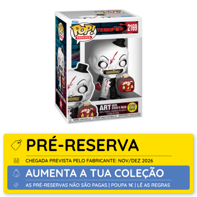 Funko Pop! figura de vinil Terrorifier com cabeça na mão na embalagem