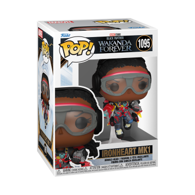 Figura Funko Pop! Ironheart MK1 de Black Panther Wakanda Forever na caixa