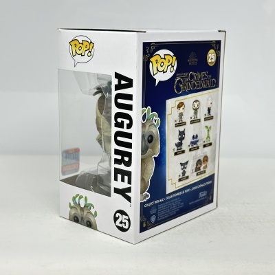 Figura Funko Pop do Augurey em caixa com janela transparente e texto AUGUREY 25