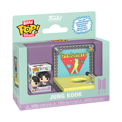 Funko Bitty Pop Stages com figura e cenário Dynamite de Jong Kook BTS