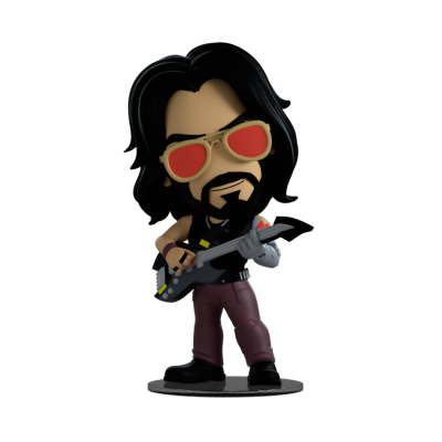 Figurine de músico com guitarra e óculos de sol