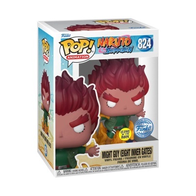 Funko Pop! Naruto Shippuden Might Guy número 824 em caixa transparente