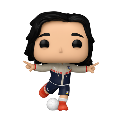 Figura Funko Pop de jogador de futebol com roupa desportiva azul