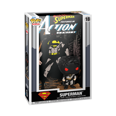 Figura Funko Pop! do Superman em embalagem com texto e número 18