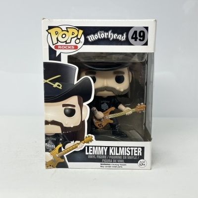 Figura de vinil Funko Pop! Rocks Lemmy Kilmister Motörhead na embalagem