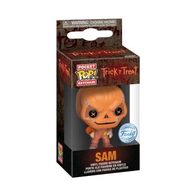 Figura de vinil Funko Pop! Keychain Sam com cabeça de abóbora em caixa