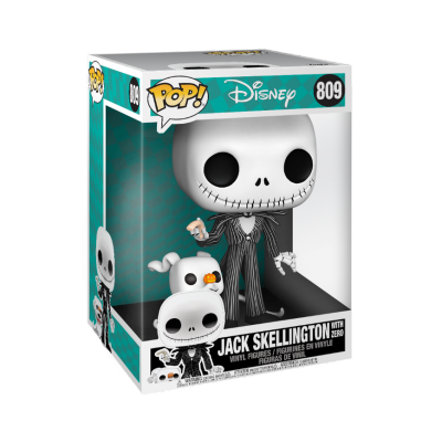 Figura POP! de Jack Skellington com Zero na caixa