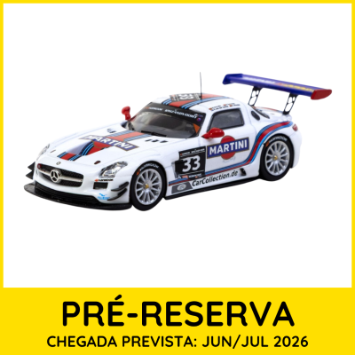 Miniatura carro corrida Mercedes branco com logótipos e número 33