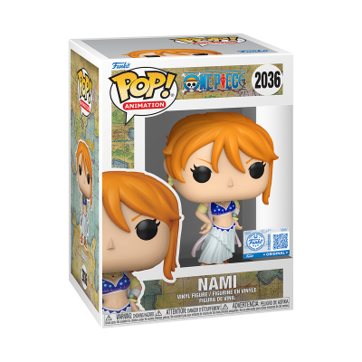 Figura Funko Pop! Nami da série One Piece em caixa de embalagem