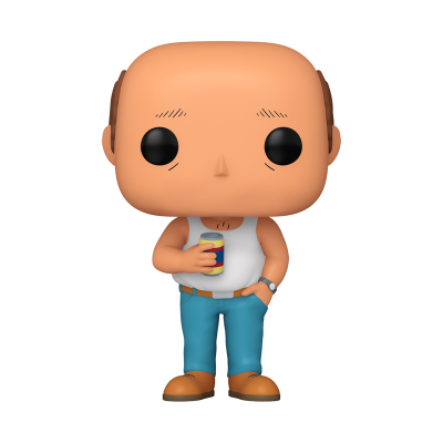 Figura Funko Pop de homem calvo com lata na mão
