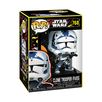Figura Pop! Star Wars Clone Trooper Fives número 768 na embalagem