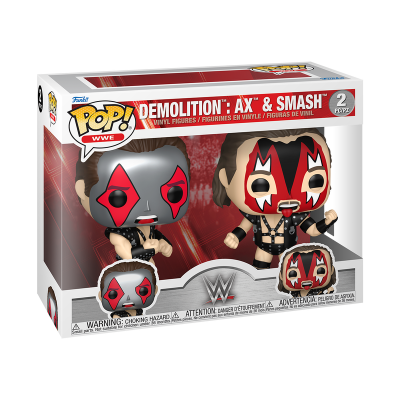 Caixa de figuras Funko Pop WWE Demolition: Ax & Smash com duas figuras em vinil