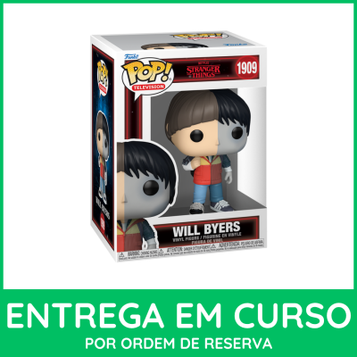 Figura Funko Pop! Will Byers da série Stranger Things em embalagem