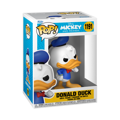 Figura de vinil Donald Duck Pop! na caixa