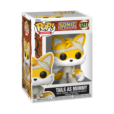 Figura Funko Pop Tails as Mummy Sonic the Hedgehog na embalagem