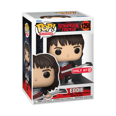 Funko Pop Eddie Stranger Things número 1250 na caixa