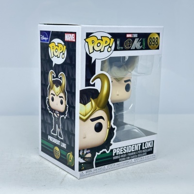 Funko Pop! President Loki número 898 em caixa branca com janela