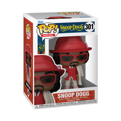 Figura Funko Pop! Rocks Snoop Dogg 301 em embalagem