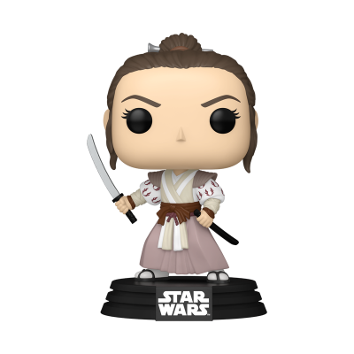 Figura Funko Pop Rey de Star Wars com espada em base preta