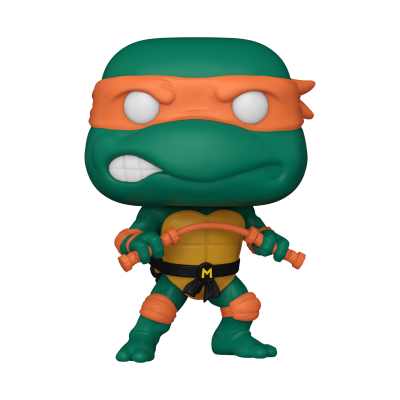 Figura Funko Pop da Tartaruga Ninja Michelangelo com nunchakus