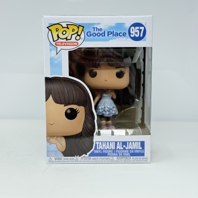 Funko Pop! Tahani Al-Jamil da série The Good Place, número 957, na caixa
