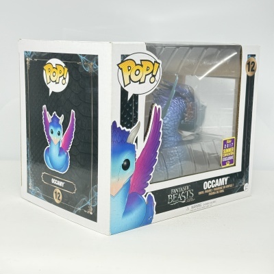Figura colecionável Pop! Occamy na caixa com número 12 da coleção Fantastic Beasts