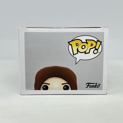 Caixa de embalagem Funko POP com imagem parcial de figura