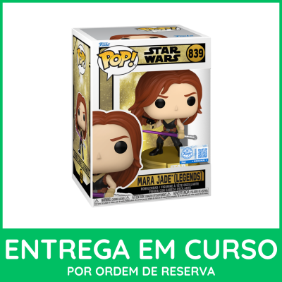 Figura Funko Pop! de Mara Jade (Legends) num pacote de Star Wars.