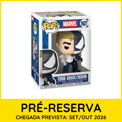 Figura Funko Pop! Eddie Brock/Venom Marvel nº 1627 na embalagem branca e azul