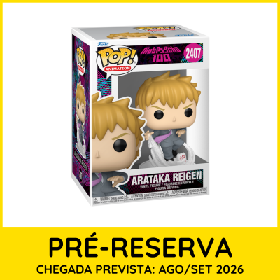 Funko Pop Arataka Reigen Mob Psycho 100 em caixa com pré-reserva