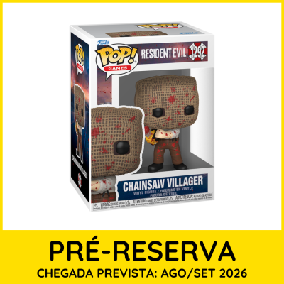 Funko Pop Chainsaw Villager Resident Evil na caixa