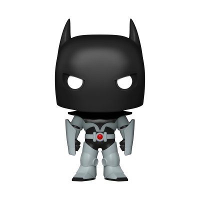 Figura Funko Pop do Batman com máscara preta e fato cinza