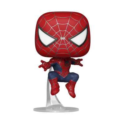 Figura colecionável Funko Pop do Homem-Aranha com base transparente