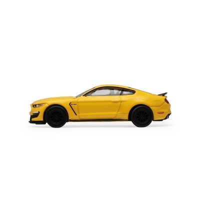 Carro de brinquedo amarelo GT 350 de lado