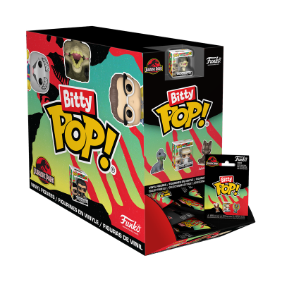 Expositor de figuras de vinil Bitty Pop! da Funko com tema Jurassic Park