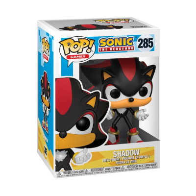 Figura Funko Pop! Shadow do Sonic the Hedgehog de vinil dentro da caixa