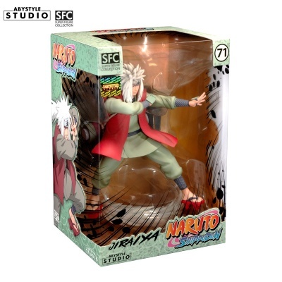 Figura Jiraiya da coleção Naruto Shippuden em caixa de embalagem