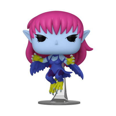 Figura colecionável Funko Pop com pele azul e cabelo rosa