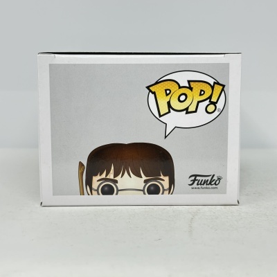 Caixa do Funko POP! com personagem de cabelo castanho e óculos