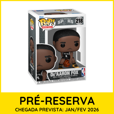 Figura Funko Pop! De'Aaron Fox San Antonio Spurs em caixa