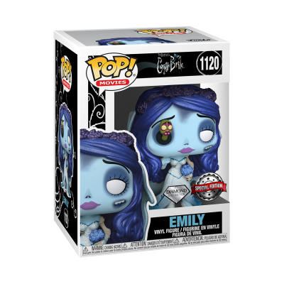 Embalagem da figura Funko Pop! Emily do filme Corpse Bride