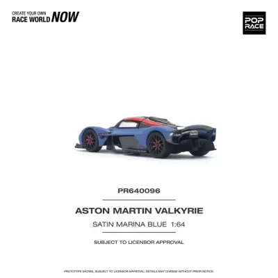 Miniatura de carro Aston Martin Valkyrie azul satin marina 1:64