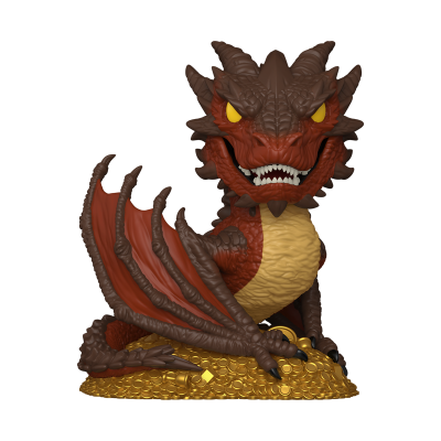 Figura de dragão vermelho em cima de moedas douradas