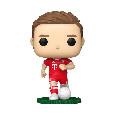 Boneco Funko Pop jogador futebol FC Bayern Munich vestido de vermelho com bola branca